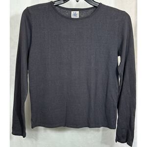 Hempower Italy Black Long Sleeve Shirt Hemp Organic Cotton Blend M